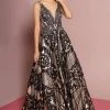 Formal Gowns GLS By Gloria - GL2538 Sequin Embellished Illusion V-Neck Long Dress