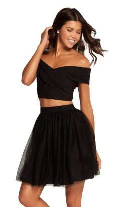 Harper And Lemon - 22111 Two Piece Off-Shoulder Cocktail Dress Cocktail Dresses