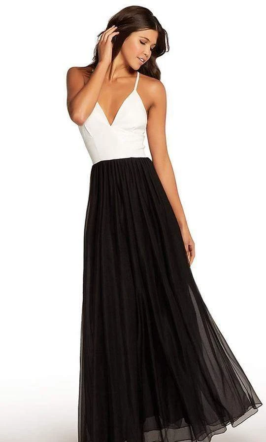 Harper And Lemon - 22266 Two Tone Plunging V-neck A-line Dress Formal Gowns 3 Harper And Lemon - 22266 Two Tone Plunging V-neck A-line Dress Formal Gowns