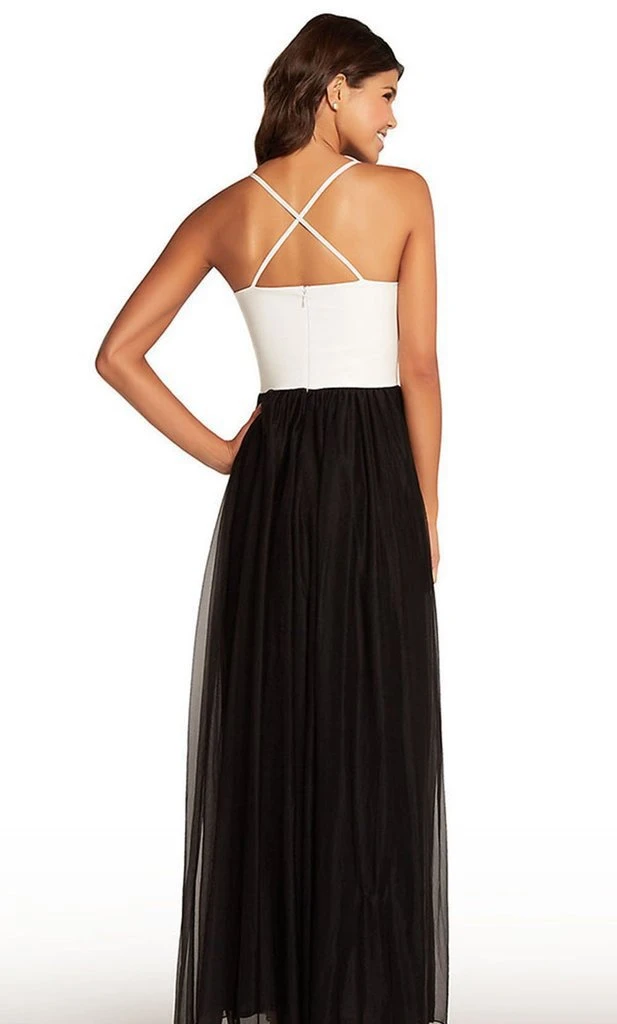 Harper And Lemon - 22266 Two Tone Plunging V-neck A-line Dress Formal Gowns 4 Harper And Lemon - 22266 Two Tone Plunging V-neck A-line Dress Formal Gowns