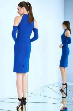 Ieena Duggal - 25026I High Neck Cold Shoulder Fitted Dress Cocktail Dresses 9 Ieena Duggal - 25026I High Neck Cold Shoulder Fitted Dress Cocktail Dresses