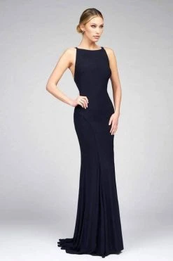 Ieena Duggal - 25220I Bateau Piped Sheath Gown Formal Gowns 15 Ieena Duggal - 25220I Bateau Piped Sheath Gown Formal Gowns