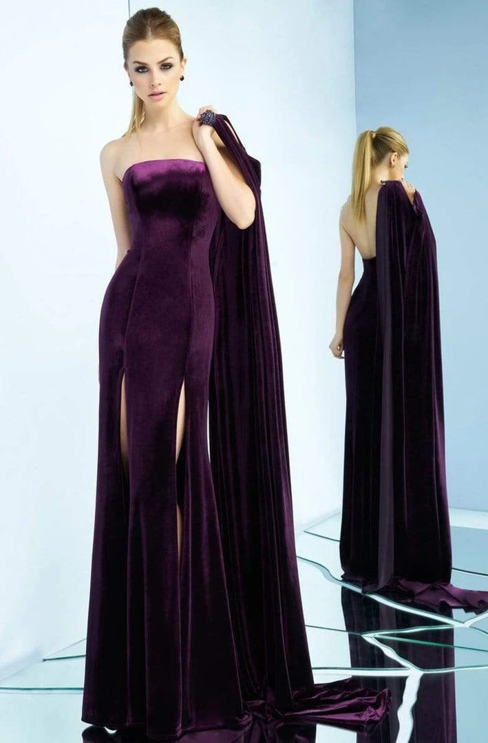 Ieena Duggal - 25646i Strapless Sheath With High Halter Cape 3 Ieena Duggal - 25646i Strapless Sheath With High Halter Cape