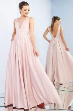 Ieena Duggal - 26031I Sleeveless Low Plunging V Back A-Line Prom Gown