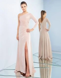 Formal Gowns Ieena Duggal - 26038I Side Gathered Asymmetrical Evening Dress