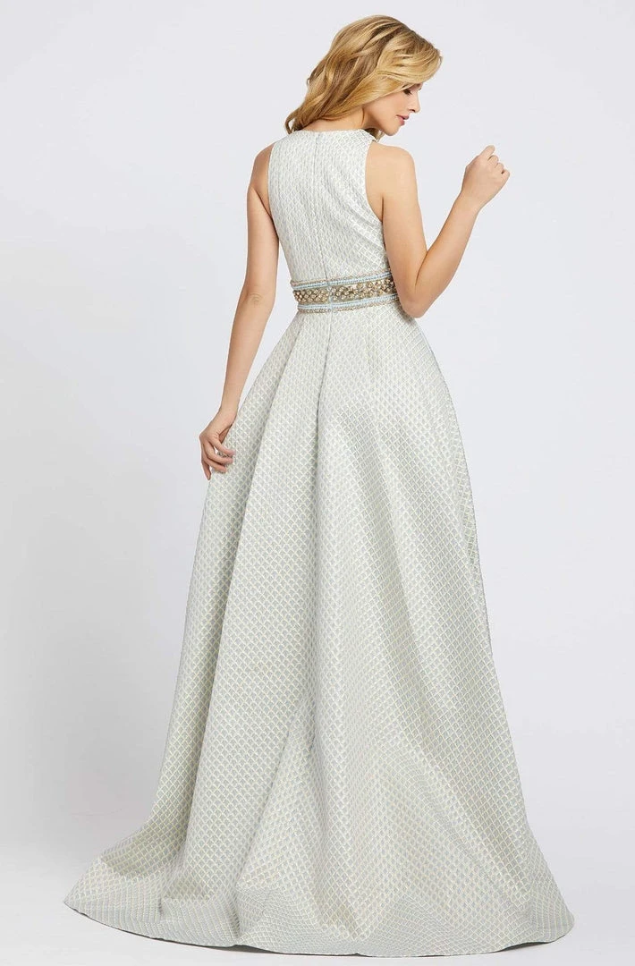 Formal Gowns Ieena Duggal - 26107I Geo-Lattice Texture Plunging A-Line Gown 7 Formal Gowns Ieena Duggal - 26107I Geo-Lattice Texture Plunging A-Line Gown