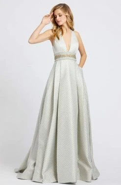 Formal Gowns Ieena Duggal - 26107I Geo-Lattice Texture Plunging A-Line Gown 10 Formal Gowns Ieena Duggal - 26107I Geo-Lattice Texture Plunging A-Line Gown