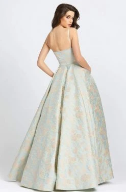 Formal Gowns Ieena Duggal - 26117I Spaghetti Strap Beaded Floral Ballgown