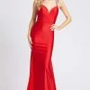 Formal Gowns Ieena Duggal - 26159I Rhinestone Beaded Strap V Neck Mermaid Gown