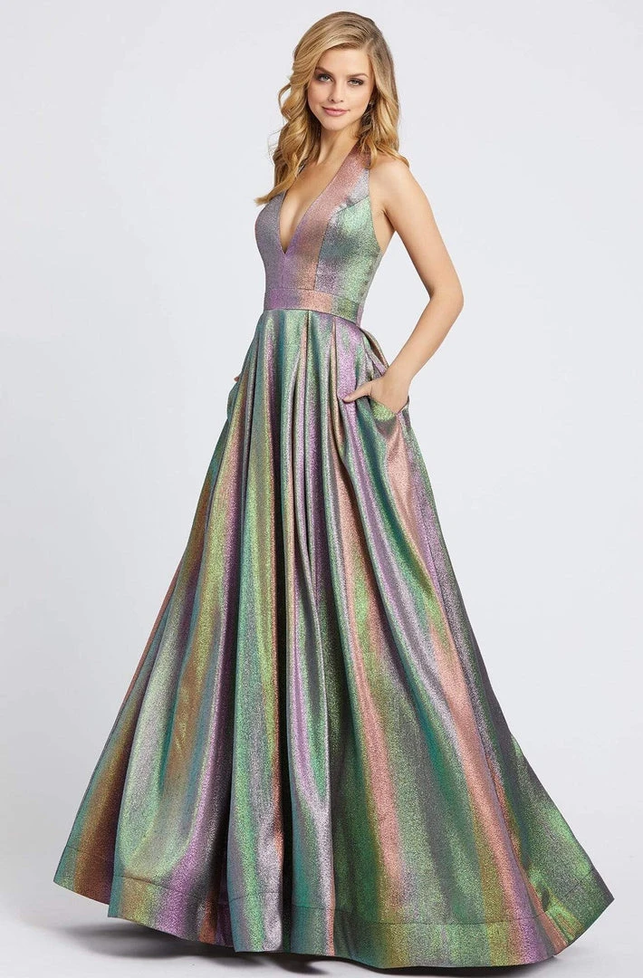 Ieena Duggal - 26181I Deep Halter V-neck Ballgown Formal Gowns 3 Ieena Duggal - 26181I Deep Halter V-neck Ballgown Formal Gowns