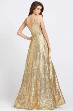 Ieena Duggal - 48798I Allover Sequin Sleeveless A Line Gown