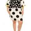 Plus Size Dresses ILE Clothing - SCP1082 Polka Dots Sheath Short Dress 2 Plus Size Dresses ILE Clothing - SCP1082 Polka Dots Sheath Short Dress