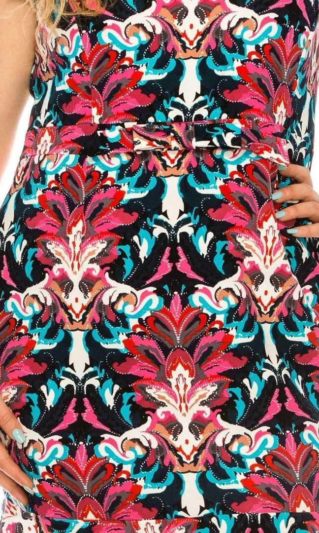 ILE Clothing - SCP1550 Ruffled Cap Sleeves Sheath Dress 18 ILE Clothing - SCP1550 Ruffled Cap Sleeves Sheath Dress