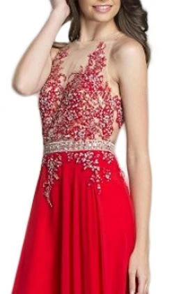 Aspeed Design - Illusion Halter A-Line Evening Dress 7 Aspeed Design - Illusion Halter A-Line Evening Dress