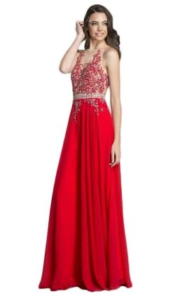 Aspeed Design - Illusion Halter A-Line Evening Dress