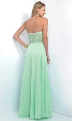 Formal Gowns Intrigue - 164 Strapless Embellished Sweetheart Bodice A-line Dress - 1 Pc Mint Green In Size 0 Available