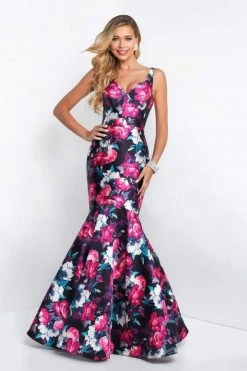 Blush By Alexia Designs Intrigue - 403 Sleeveless Sweetheart Floral Mikado Trumpet Gown