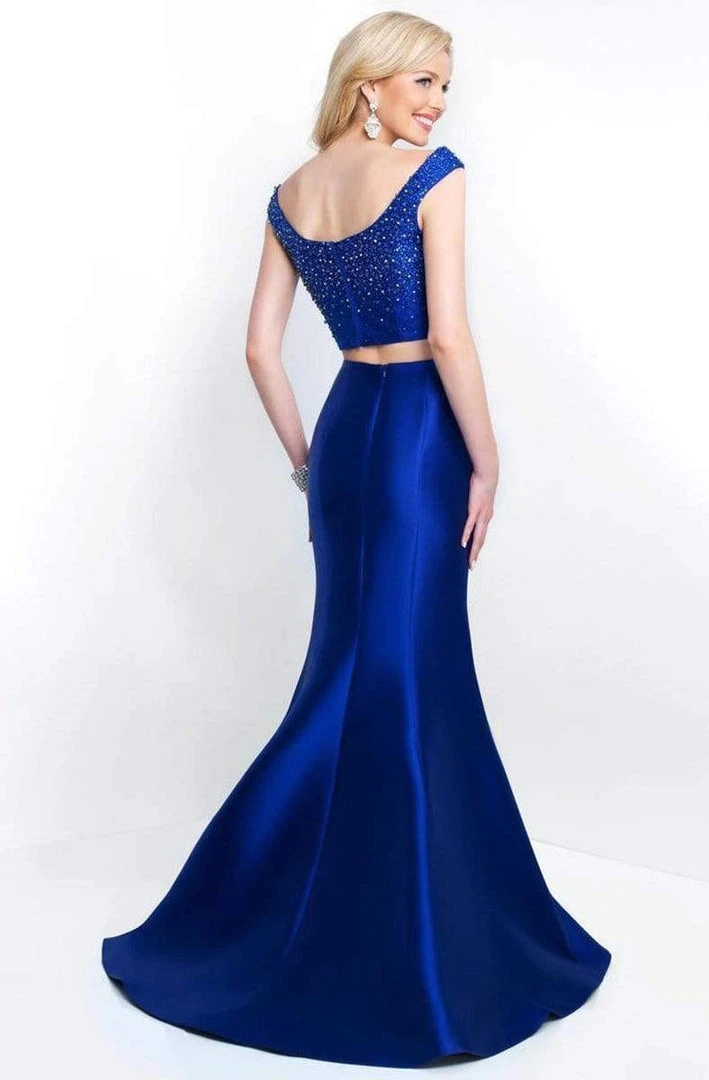 Blush By Alexia Designs Intrigue - 416 Sequined Two Piece Mermaid Gown 4 Blush By Alexia Designs Intrigue - 416 Sequined Two Piece Mermaid Gown