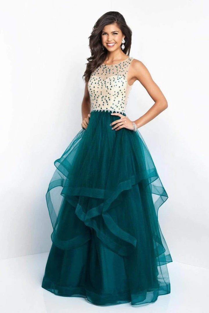 Blush By Alexia Designs Formal Gowns Intrigue - 421 Beaded Illusion Scoop A-line Dress 4 Blush By Alexia Designs Formal Gowns Intrigue - 421 Beaded Illusion Scoop A-line Dress