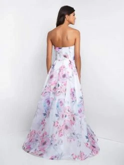 Blush By Alexia Designs Intrigue - 429 Strapless Floral Belted Gown Formal Gowns