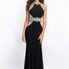 Blush By Alexia Designs Intrigue - 441 Beaded Halter Sheath Dress
