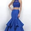 Blush By Alexia Designs Intrigue - Beaded Applique Crop Top Two-Piece Mermaid Dress 293
