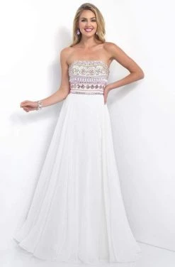 Blush By Alexia Designs Intrigue - Embellished Straight Across A-line Dress 161