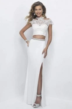 Blush By Alexia Designs Formal Gowns Intrigue - Lace Crop Top Two-Piece Evening Dress 292