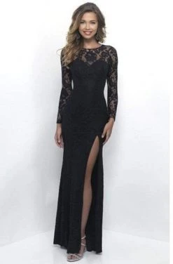 Blush By Alexia Designs Formal Gowns Intrigue - Long Sleeve Lace Sheath Evening Gown 258