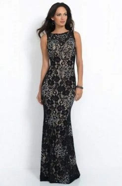 Blush By Alexia Designs Intrigue - Sleeveless Embellished Lace Overlay Gown 41