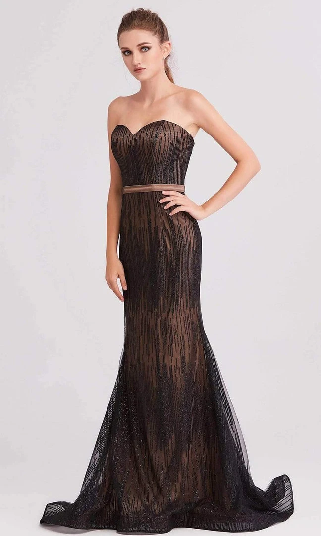 J'Adore Dresses - J15001 Sweetheart Glitter Tulle Trumpet Dress Formal Gowns 3 J'Adore Dresses - J15001 Sweetheart Glitter Tulle Trumpet Dress Formal Gowns