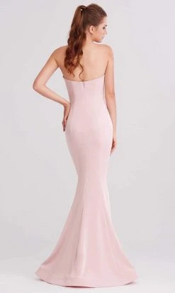 J'Adore Dresses - J15009 Strapless Straight Neck Mermaid Dress With Slit 9 J'Adore Dresses - J15009 Strapless Straight Neck Mermaid Dress With Slit
