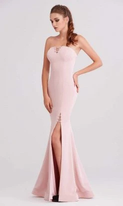 J'Adore Dresses - J15009 Strapless Straight Neck Mermaid Dress With Slit 8 J'Adore Dresses - J15009 Strapless Straight Neck Mermaid Dress With Slit