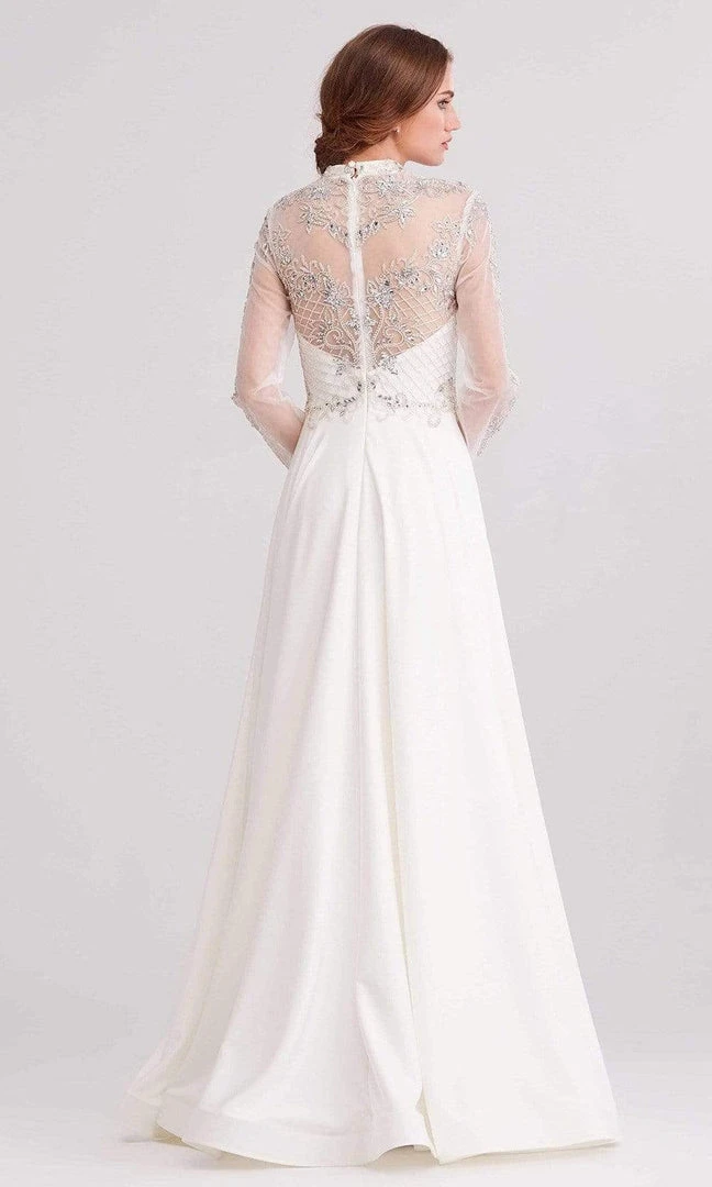 J'Adore Dresses - J15022 Beaded Long Sleeve High Neck A-line Gown Formal Gowns 7 J'Adore Dresses - J15022 Beaded Long Sleeve High Neck A-line Gown Formal Gowns