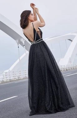 Formal Gowns J'Adore Dresses - J16021 Plunging V-Neck Pleated Ballgown 10 Formal Gowns J'Adore Dresses - J16021 Plunging V-Neck Pleated Ballgown