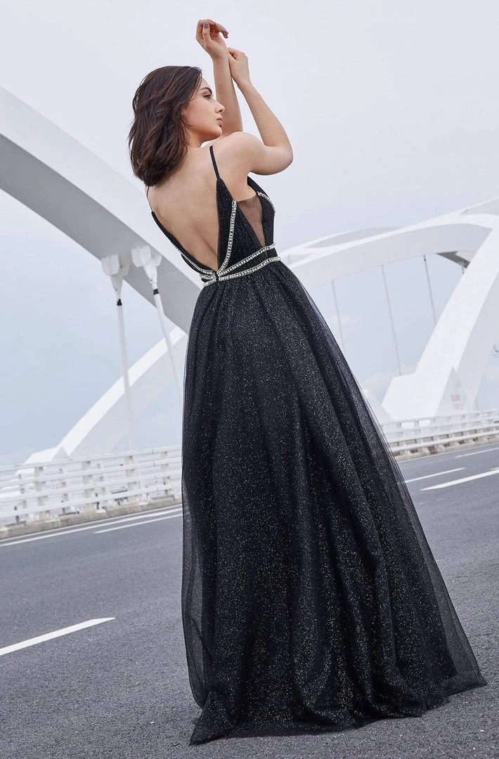 Formal Gowns J'Adore Dresses - J16021 Plunging V-Neck Pleated Ballgown 4 Formal Gowns J'Adore Dresses - J16021 Plunging V-Neck Pleated Ballgown
