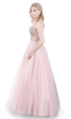 Formal Gowns J'Adore Dresses - J5056L Strapless Fully Beaded Bodice Tulle A-Line Gown