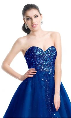Formal Gowns J'Adore Dresses - J5056L Strapless Fully Beaded Bodice Tulle A-Line Gown