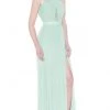 J'Adore Dresses - Scoop Sheer Cutout A-Line Gown With Slit J7040 - 1 Pc Mint In Size 10 Available Formal Gowns