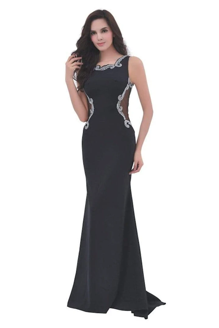 J'Adore Dresses - J11353 Swirl Beaded Illusion Cutout Long Gown 3 J'Adore Dresses - J11353 Swirl Beaded Illusion Cutout Long Gown