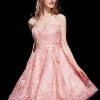 Cocktail Dresses J'Adore Dresses - J12016 Lace Sweetheart Tulle A-line Dress