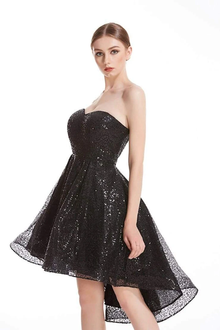 J'Adore Dresses - J12023 Sequined Sweetheart Bodice High Low Dress 3 J'Adore Dresses - J12023 Sequined Sweetheart Bodice High Low Dress
