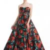 J'Adore Dresses - J12042 Floral Print Strapless Sweetheart Ballgown Formal Gowns 2 J'Adore Dresses - J12042 Floral Print Strapless Sweetheart Ballgown Formal Gowns