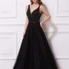J'Adore Dresses - J12066 Beaded Deep V-neck Tulle Ballgown 2 J'Adore Dresses - J12066 Beaded Deep V-neck Tulle Ballgown