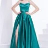 J'Adore Dresses - J14045 Strapless Satin Pleated Ballgown