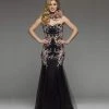 J'Adore Dresses - J4004 Strapless Contrast Beaded Mermaid Gown Formal Gowns 1 J'Adore Dresses - J4004 Strapless Contrast Beaded Mermaid Gown Formal Gowns