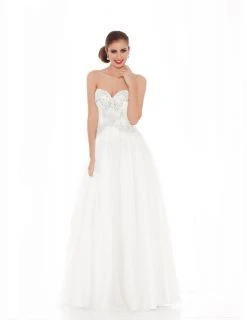 J'Adore Dresses - J6028 Strapless Jeweled Ruched Bodice Ballgown Formal Gowns