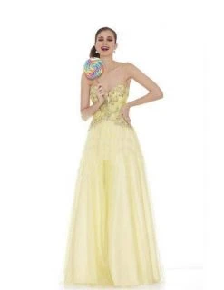 J'Adore Dresses - J6028 Strapless Jeweled Ruched Bodice Ballgown Formal Gowns 6 J'Adore Dresses - J6028 Strapless Jeweled Ruched Bodice Ballgown Formal Gowns