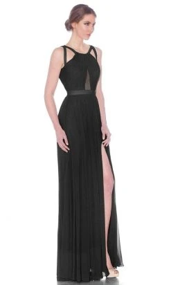 J'Adore Dresses - J7040 Grecian Lycra Mesh Gown Plain Waistband