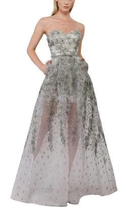 Janique - 17045 Embroidered Sweetheart A-line Dress Formal Gowns